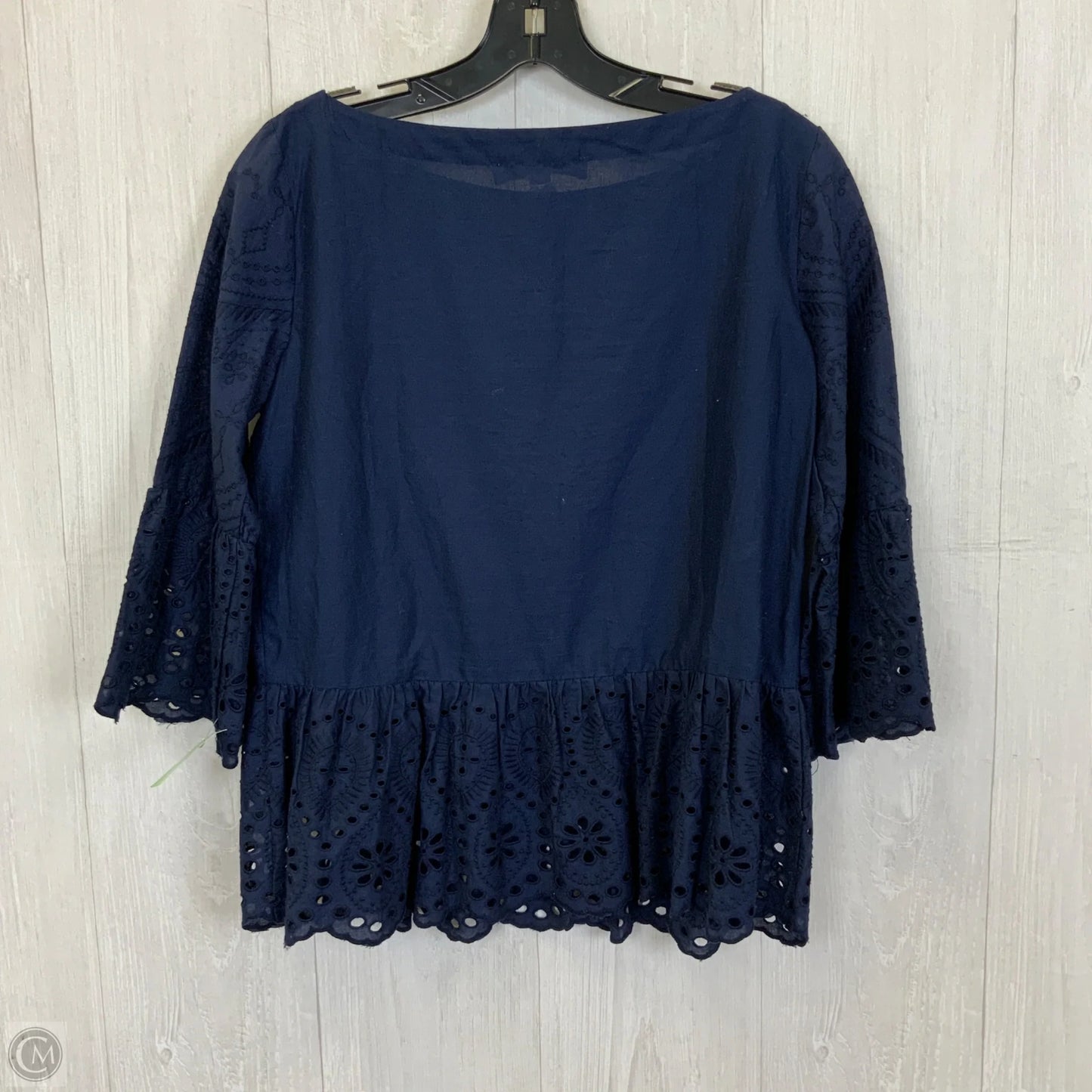 Top 3/4 Sleeve By Loft In Navy, Size: Xxs