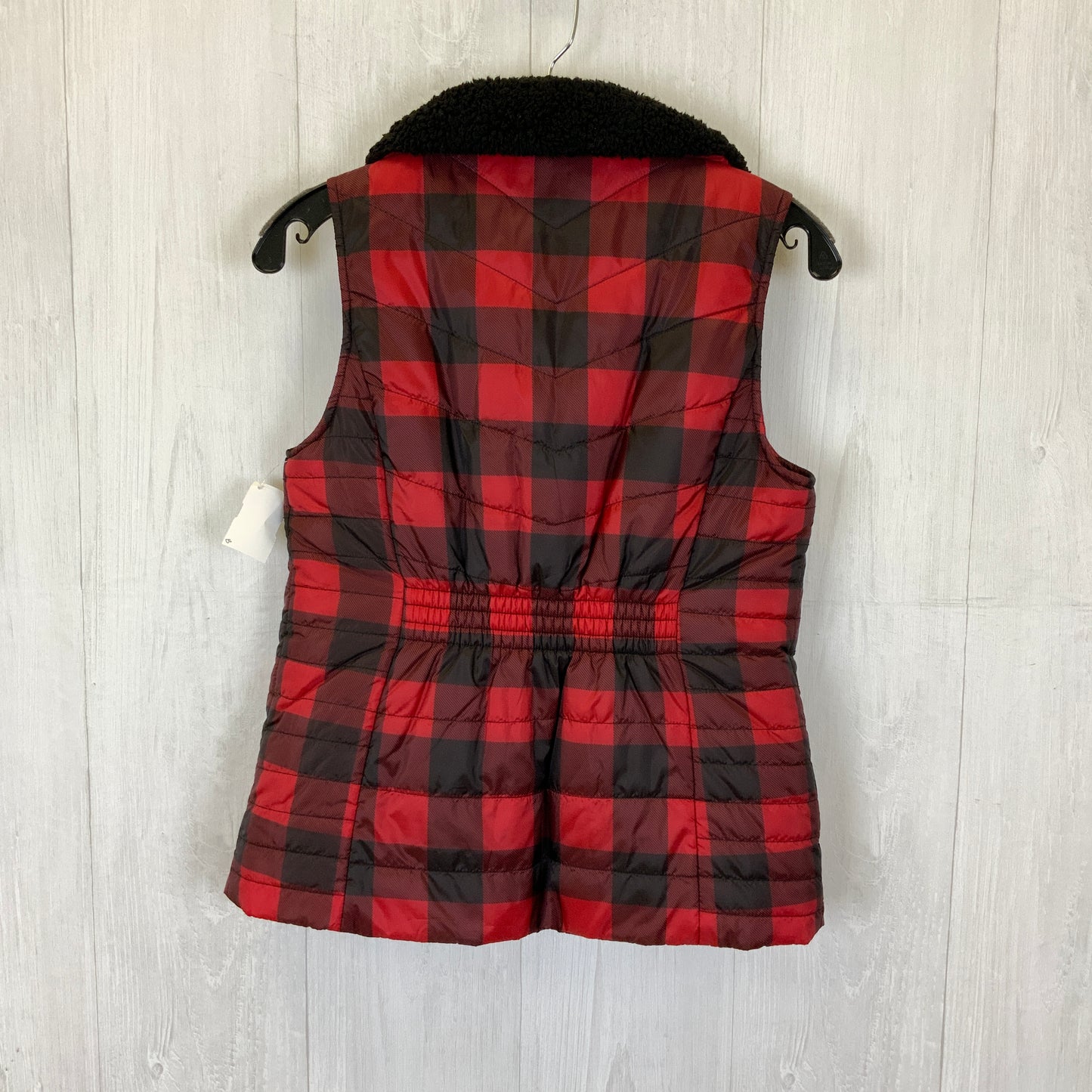 Vest Puffer & Quilted By Talbots In Black & Red, Size: S