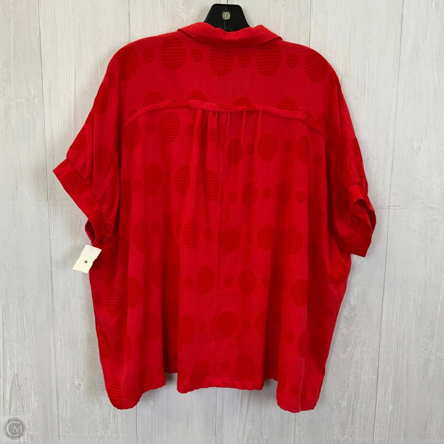 Blouse Short Sleeve By Umgee In Red, Size: S