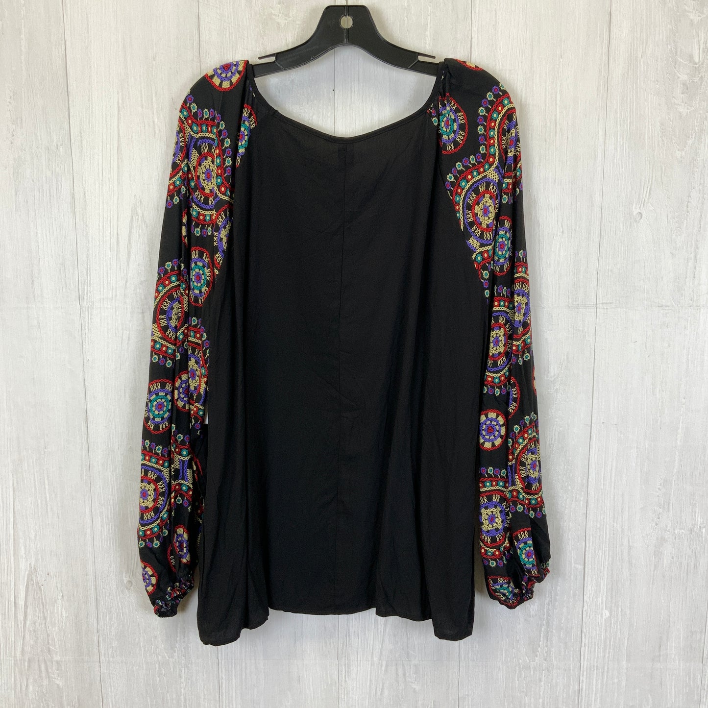 Top Long Sleeve By Clothes Mentor In Black, Size: 3x