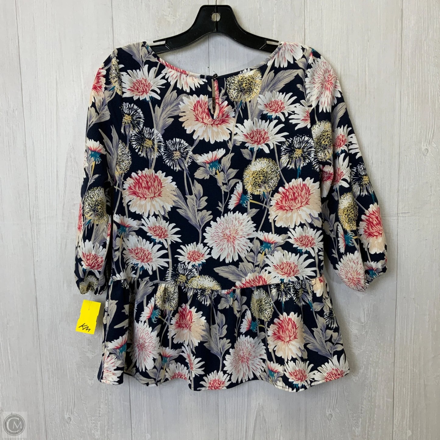 Top Long Sleeve By Lc Lauren Conrad In Blue & White, Size: Xs