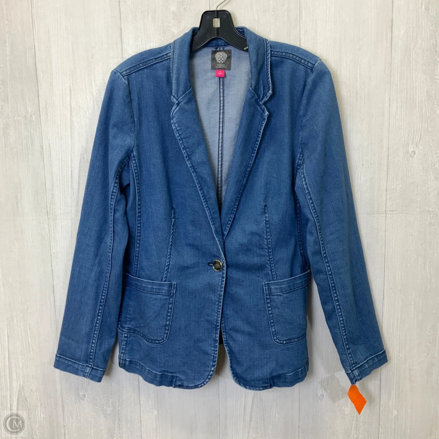Blazer By Vince Camuto In Blue Denim, Size: M