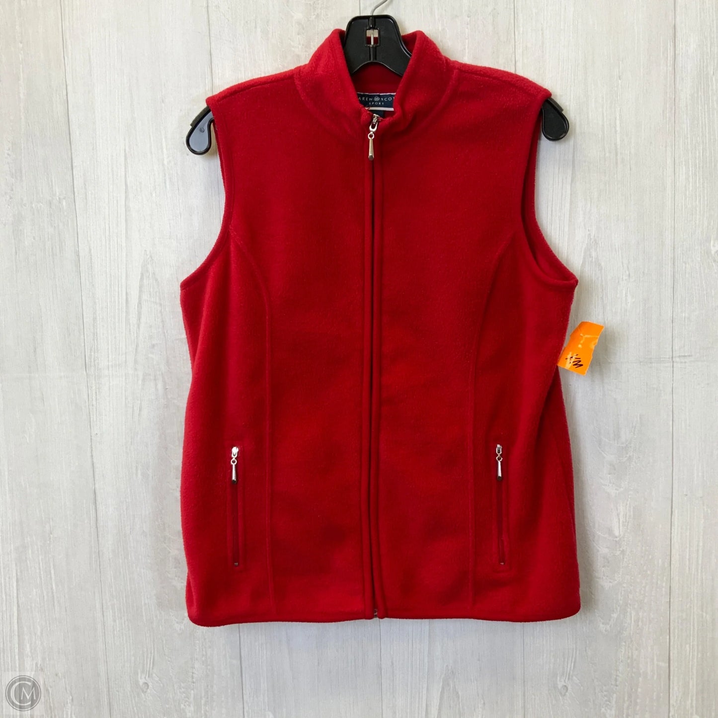Vest Fleece By Karen Scott In Red, Size: S