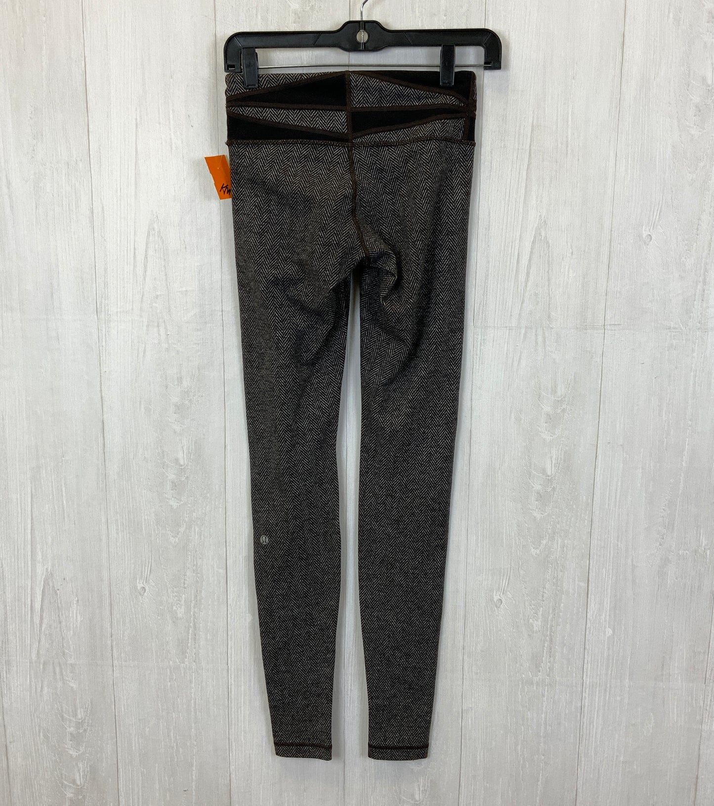 Athletic Leggings By Lululemon In Black & Grey, Size: 4