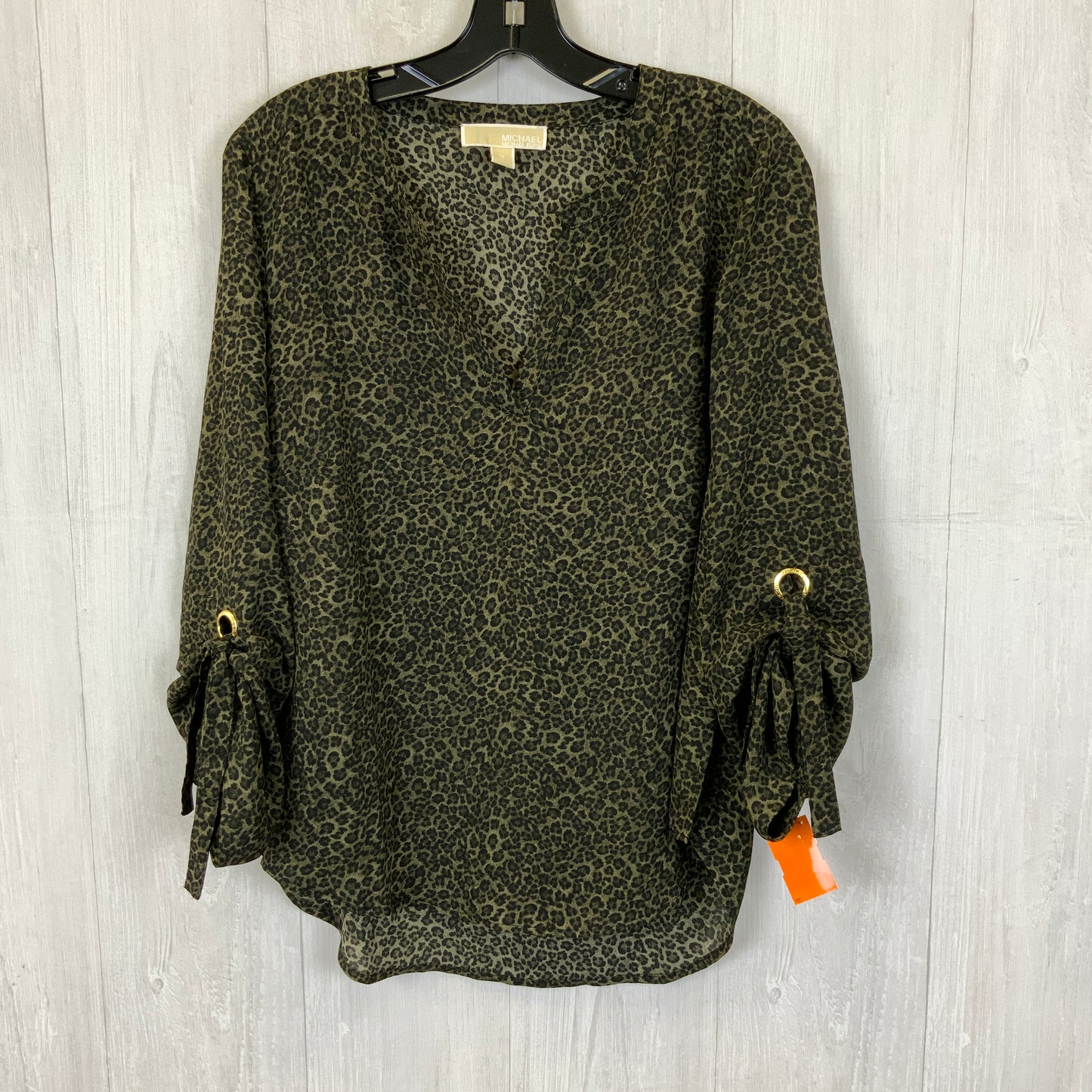 Top Long Sleeve By Michael By Michael Kors In Green, Size: M