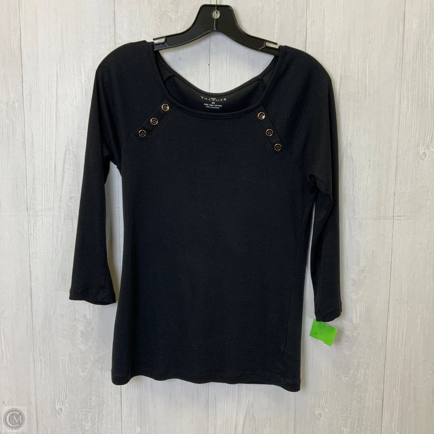Top 3/4 Sleeve Basic By Talbots In Black, Size: Xs