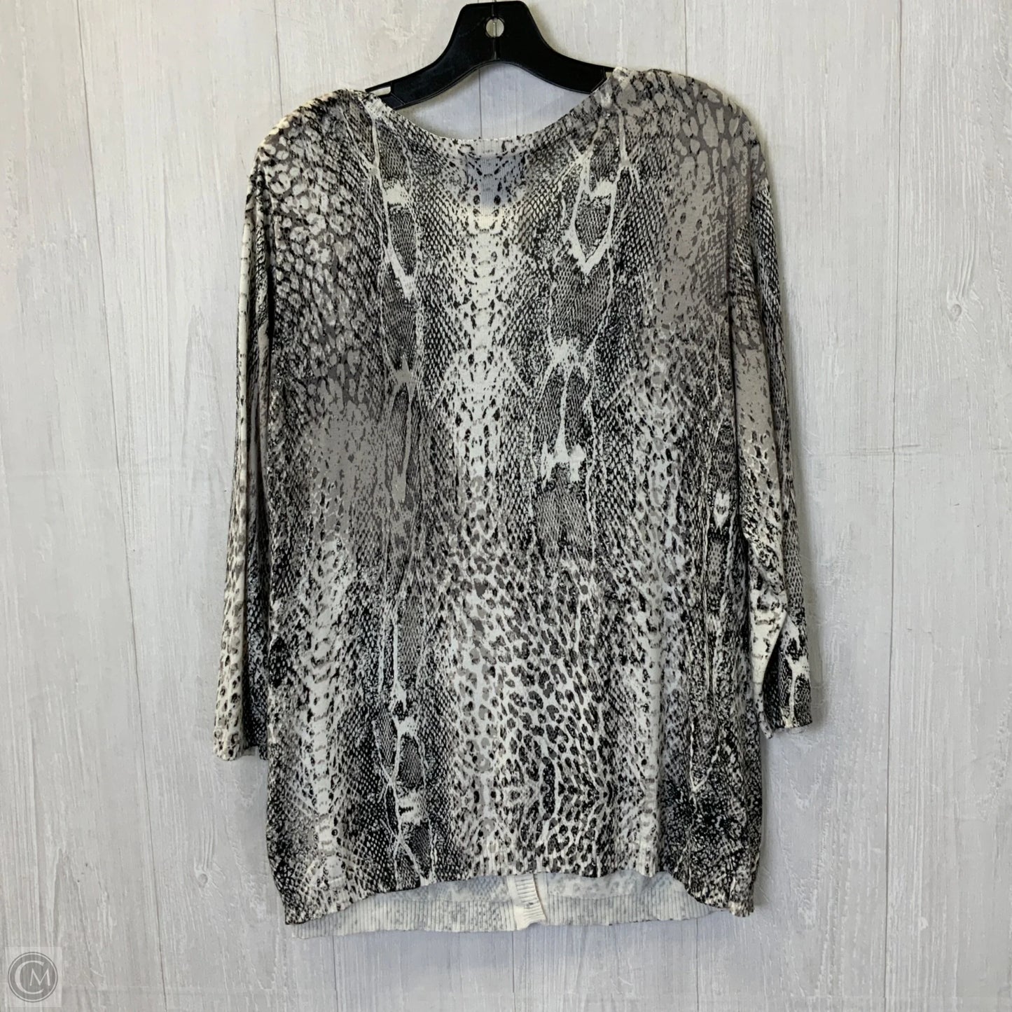 Cardigan By Lane Bryant In Snakeskin Print, Size: 2x