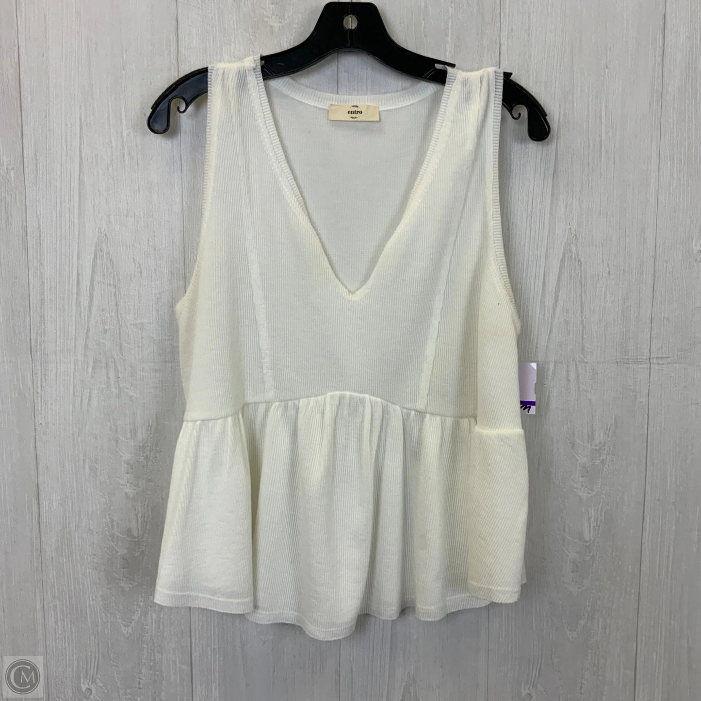 Tank Top By Entro In White, Size: Xl