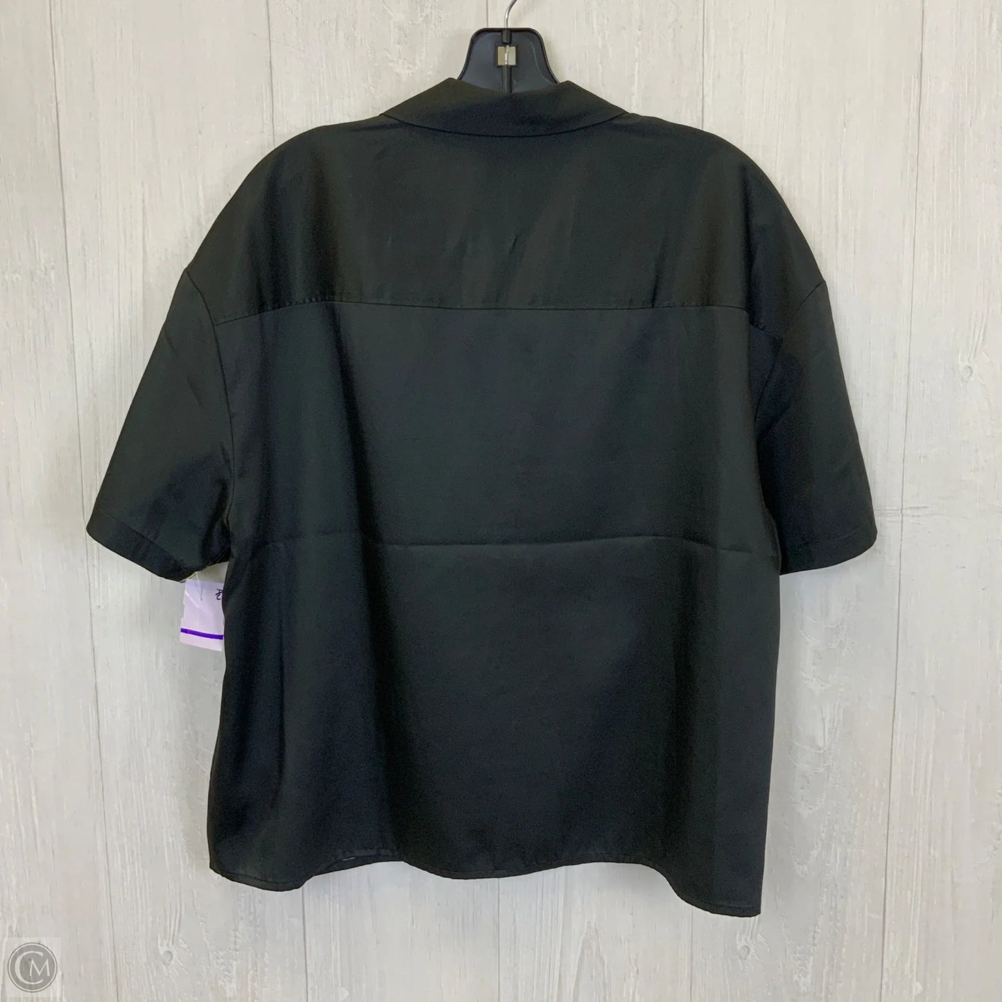 Blouse Short Sleeve By Express In Black, Size: L