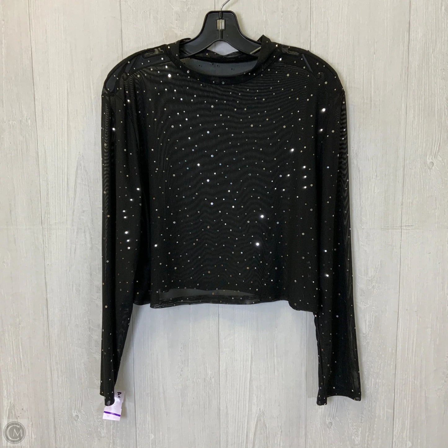 Top Long Sleeve By Clothes Mentor In Black, Size: Xxl