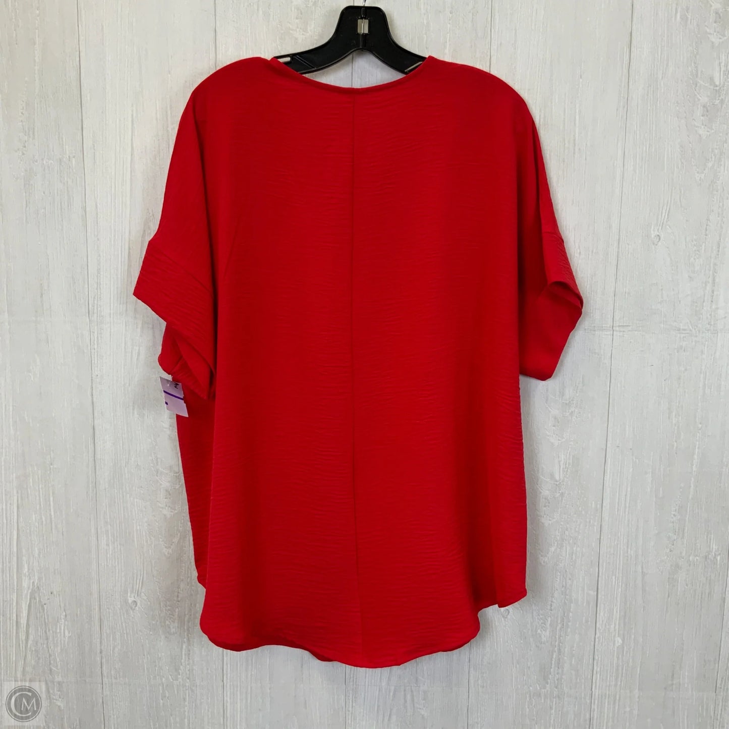 Top Short Sleeve By Zenana Outfitters In Red, Size: Xl