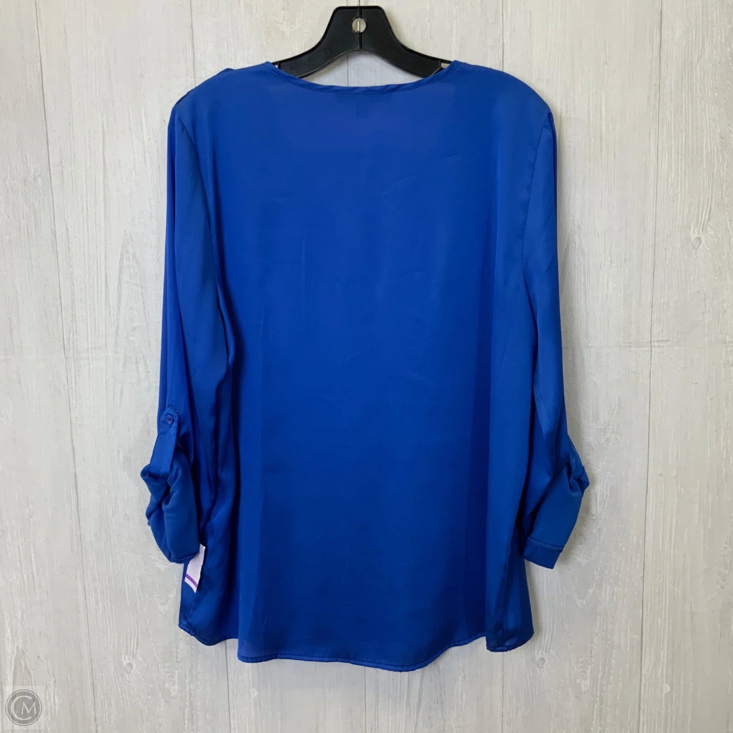 Top 3/4 Sleeve By Outback Red In Blue, Size: L
