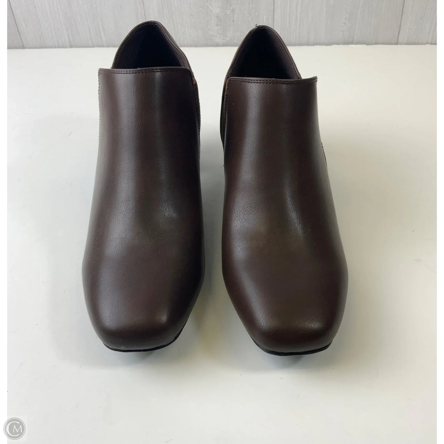 Boots Ankle Heels By East 5th In Brown, Size: 9.5