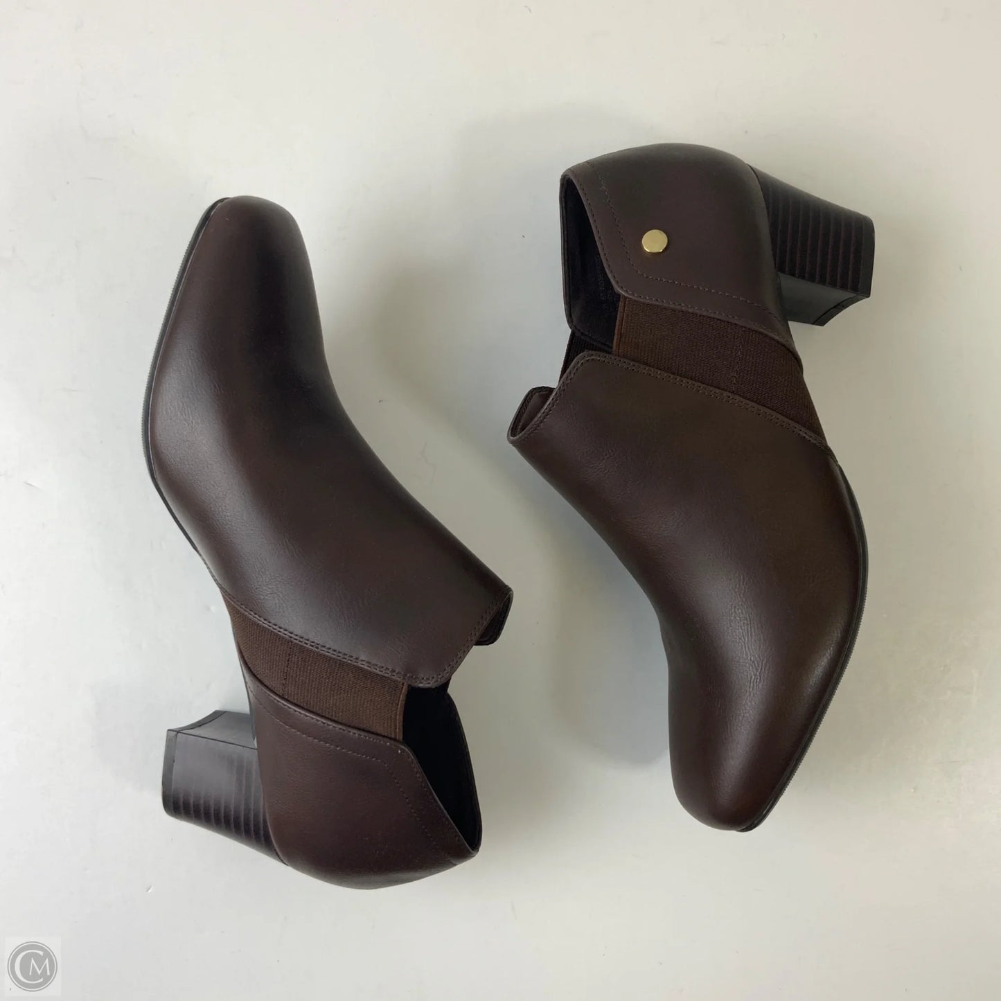 Boots Ankle Heels By East 5th In Brown, Size: 9.5