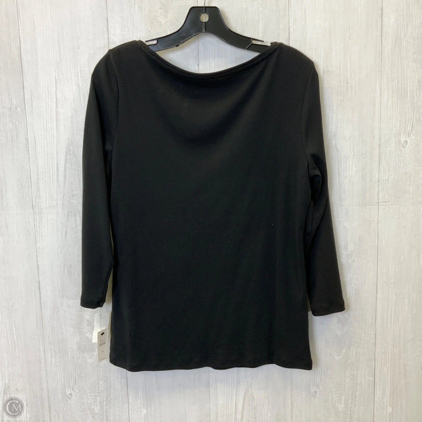 Top 3/4 Sleeve Basic By Talbots In Black, Size: M