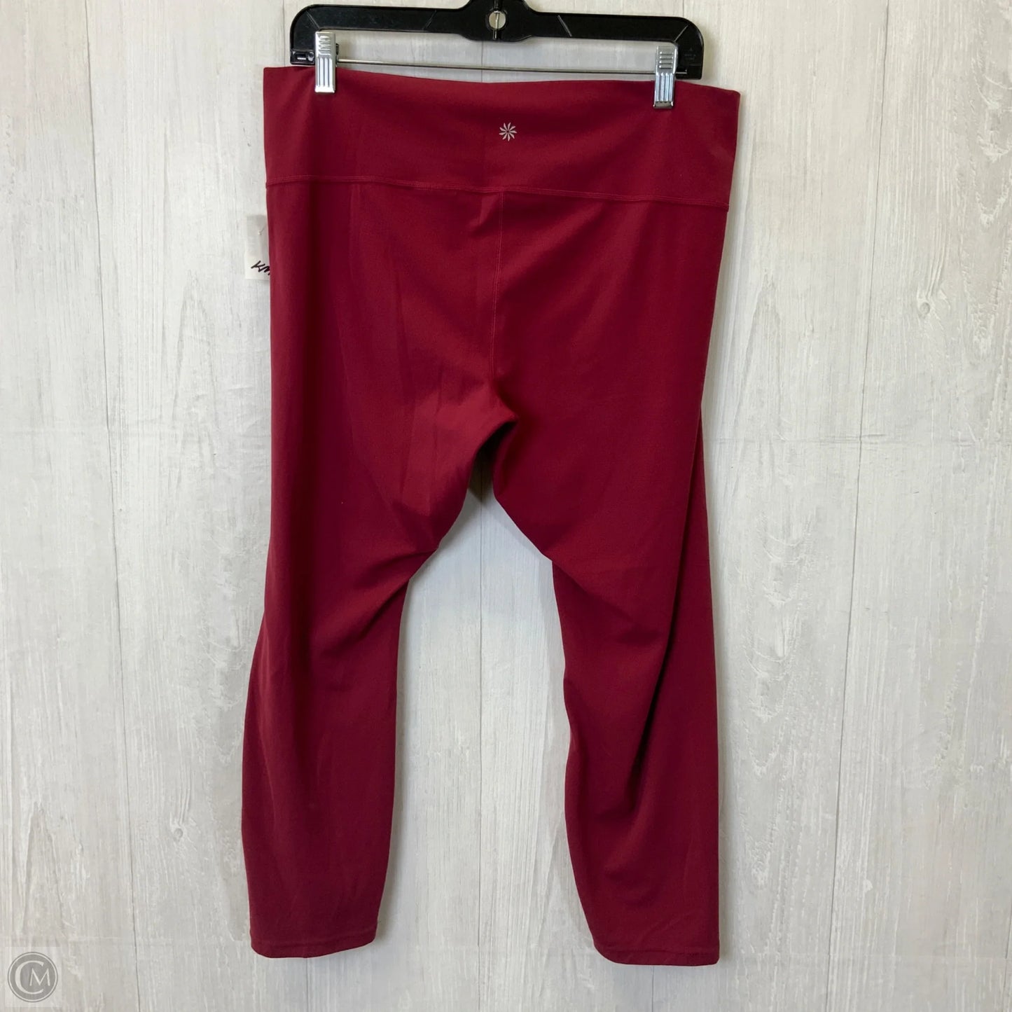 Athletic Leggings By Athleta In Maroon, Size: 2x