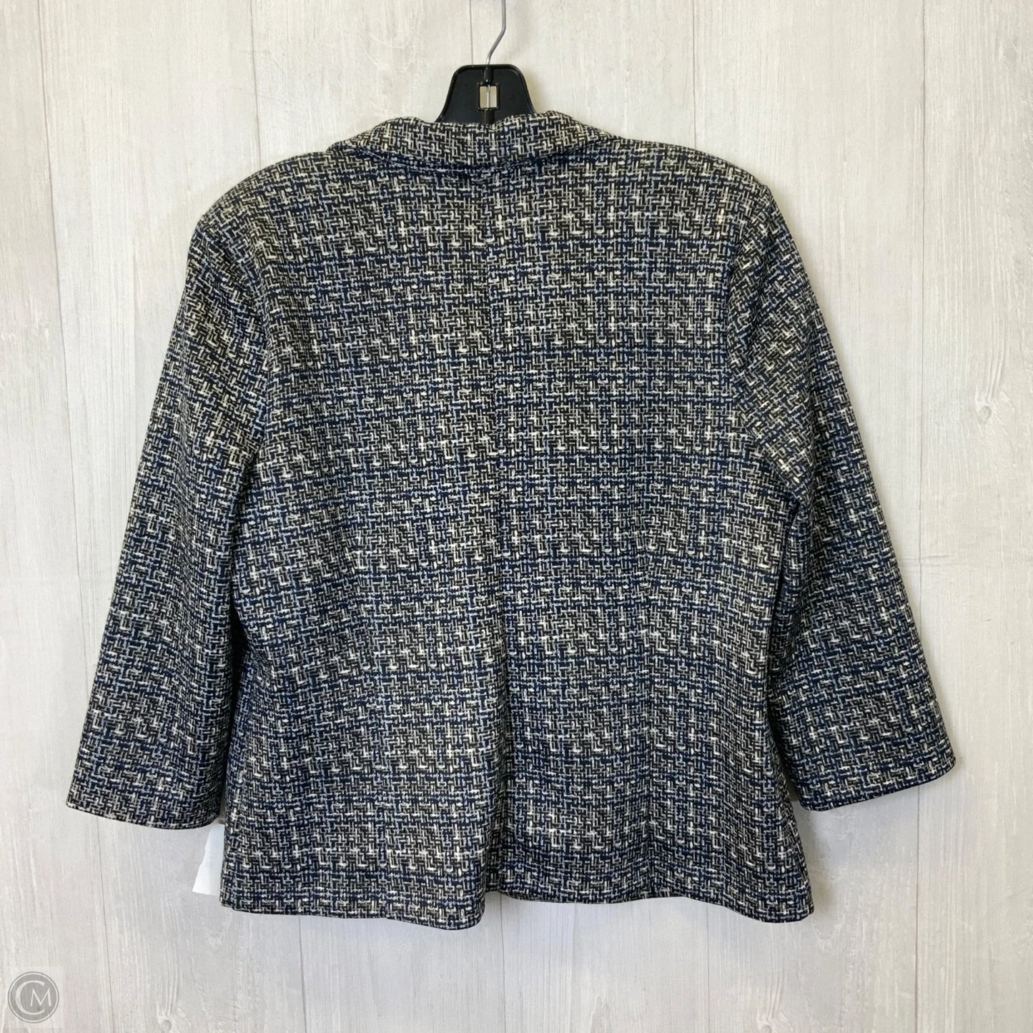 Blazer By Clothes Mentor In Black & Grey, Size: L