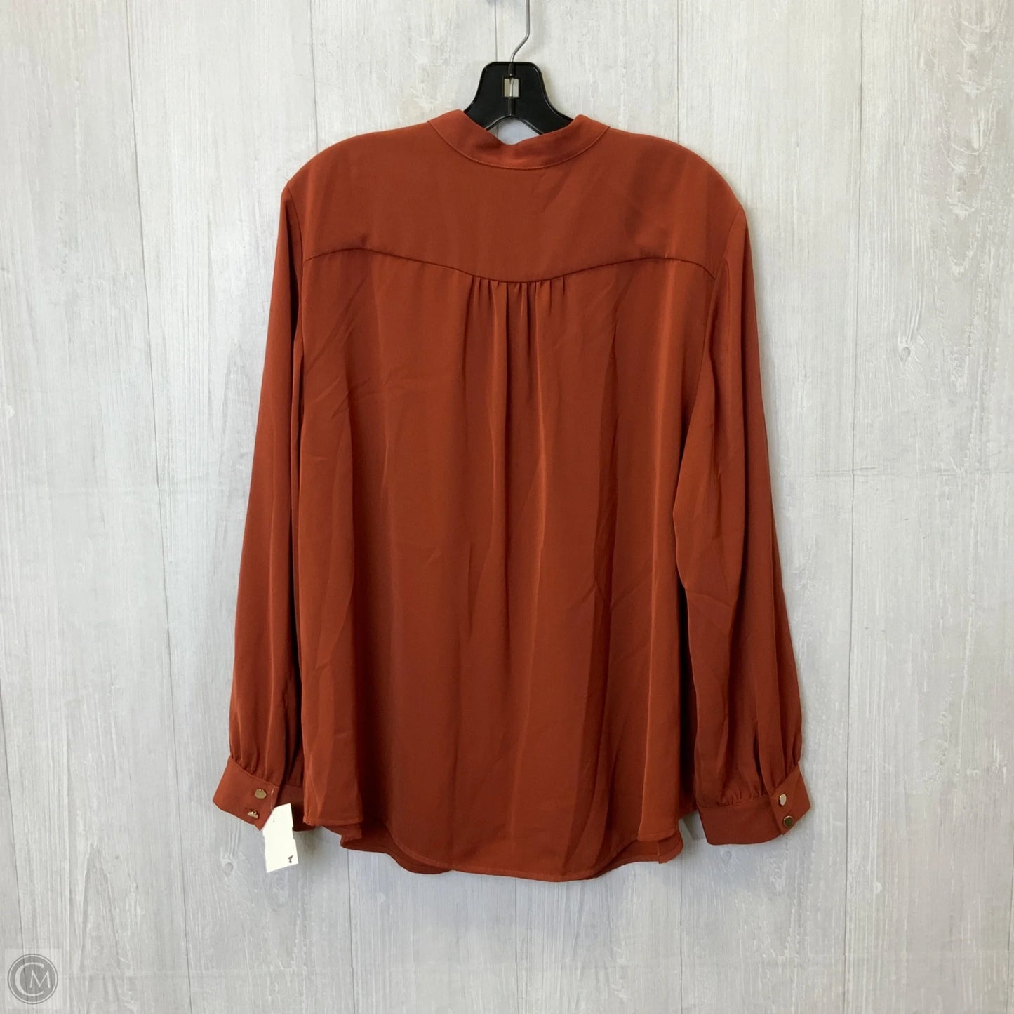 Blouse Long Sleeve By Chicos In Orange, Size: Xl