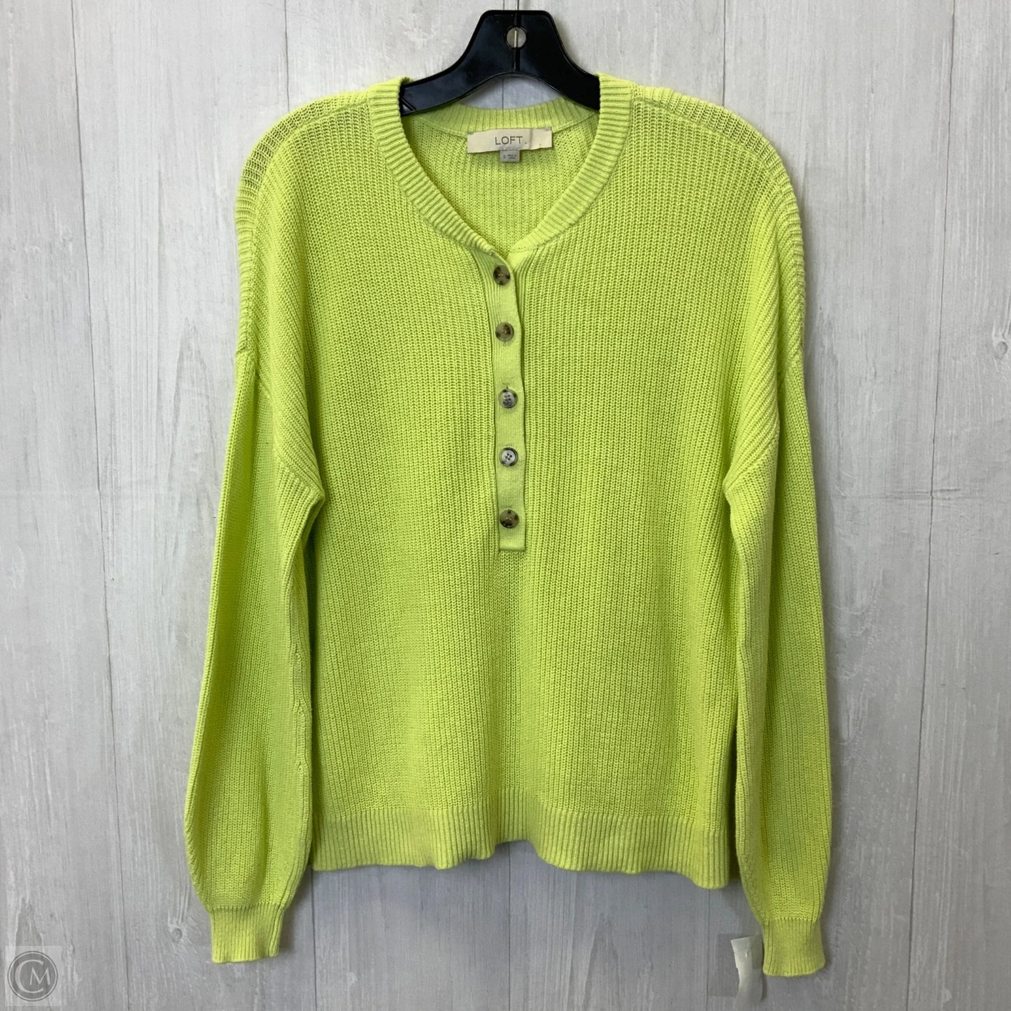 Sweater By Loft In Chartreuse, Size: S