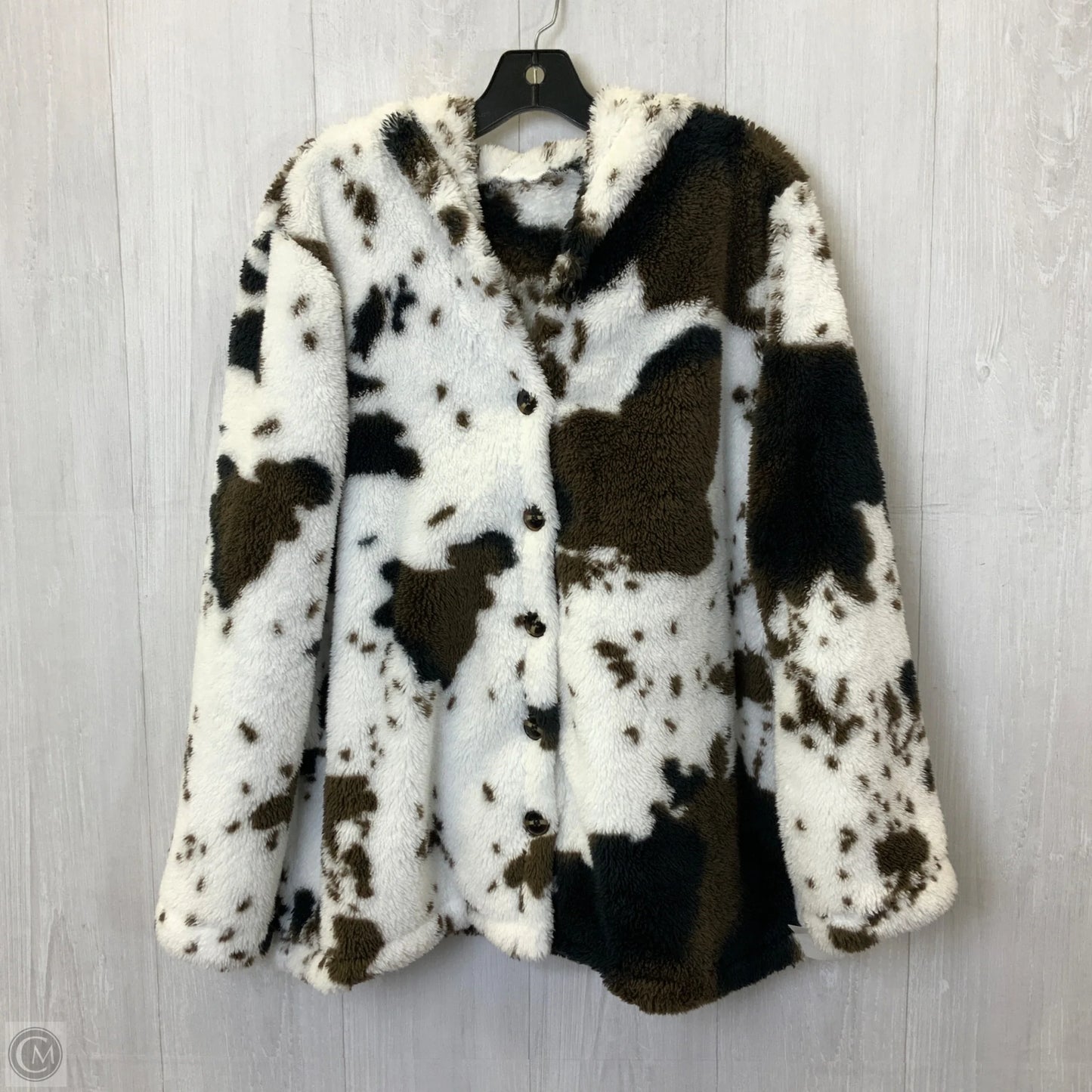 Jacket Faux Fur & Sherpa By Shein In Animal Print, Size: M