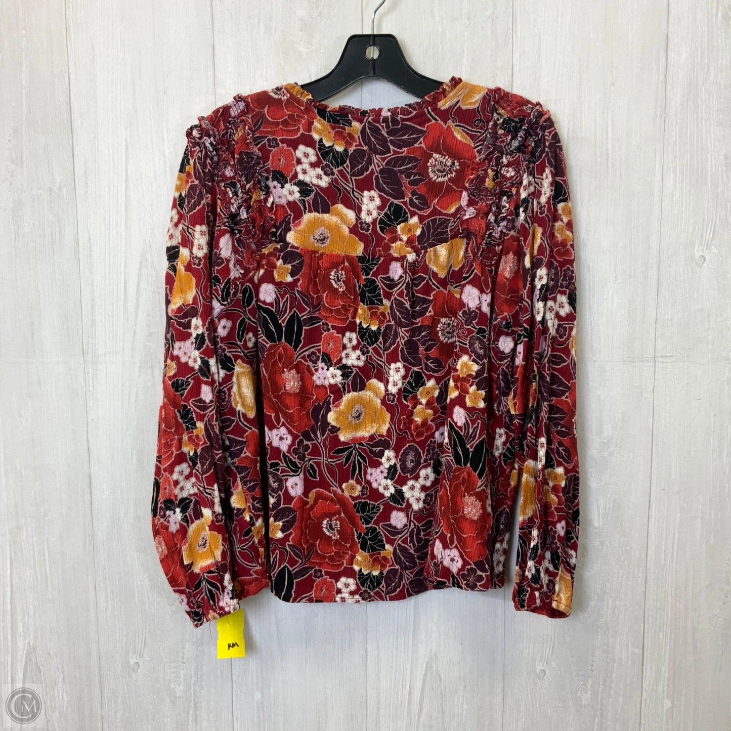 Top Long Sleeve By Nurture In Red, Size: M