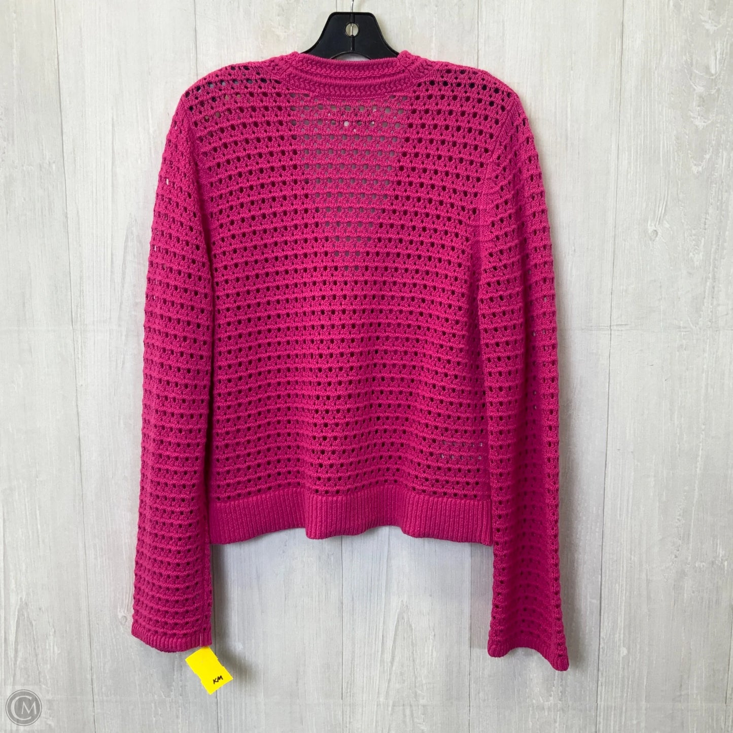 Sweater Cardigan By Loft In Pink, Size: L