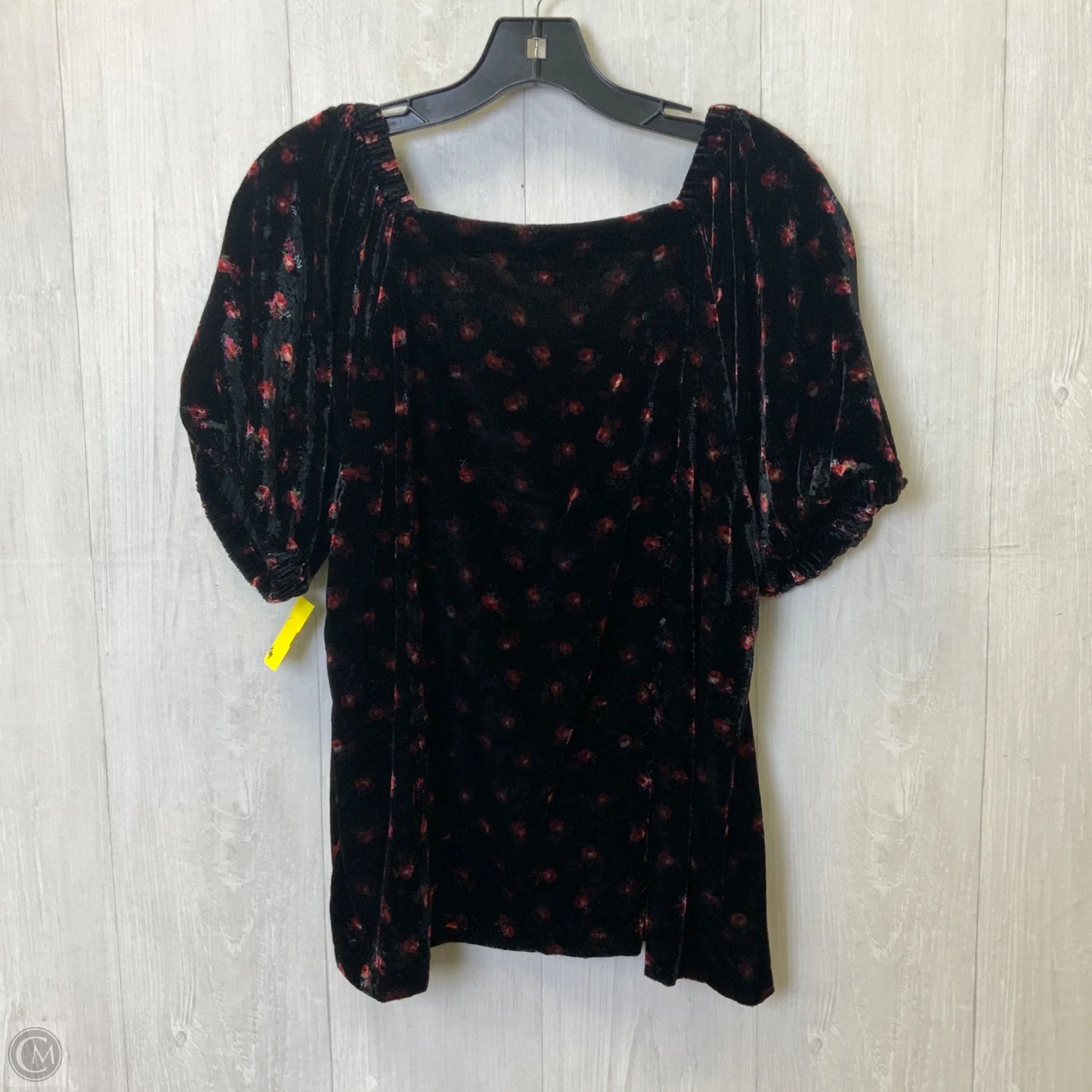 Top Short Sleeve By Loft In Black, Size: L