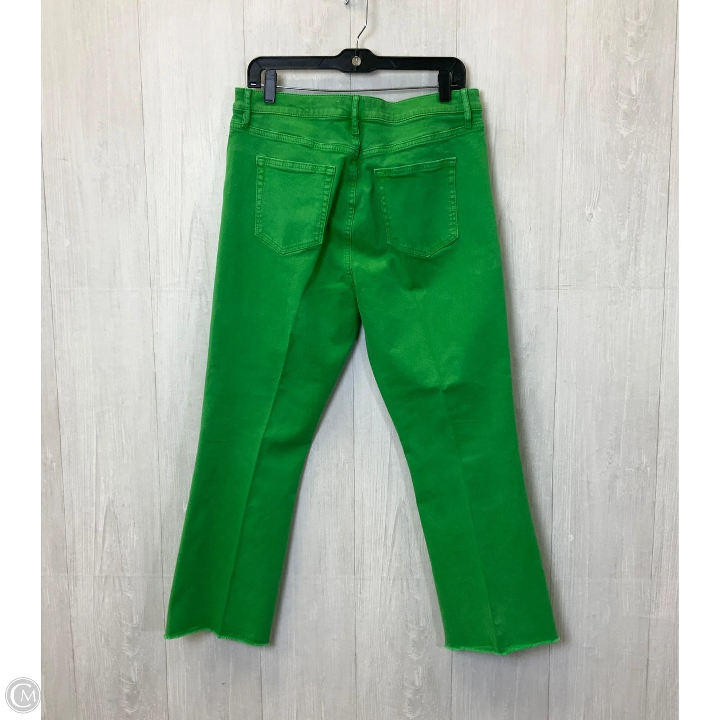 Jeans Cropped By Loft In Green Denim, Size: 10