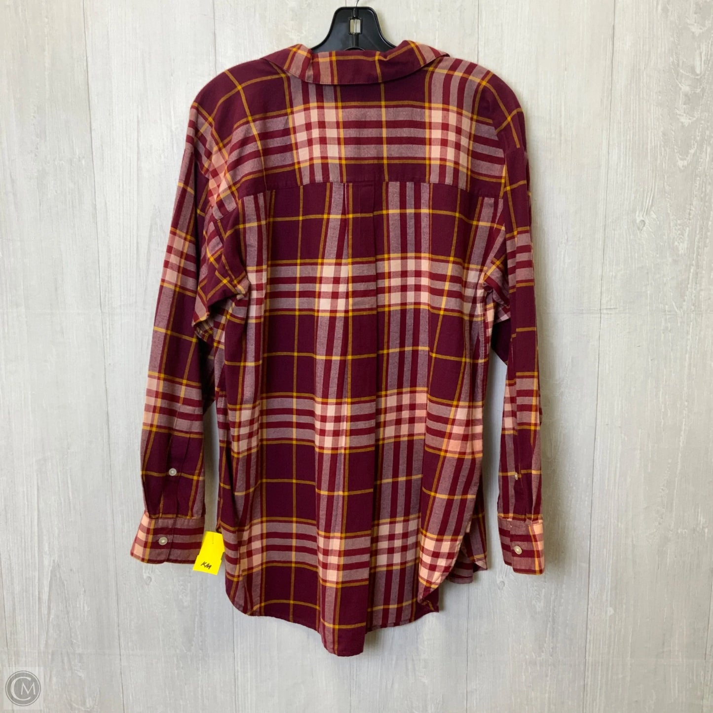 Blouse Long Sleeve By Loft In Maroon, Size: M