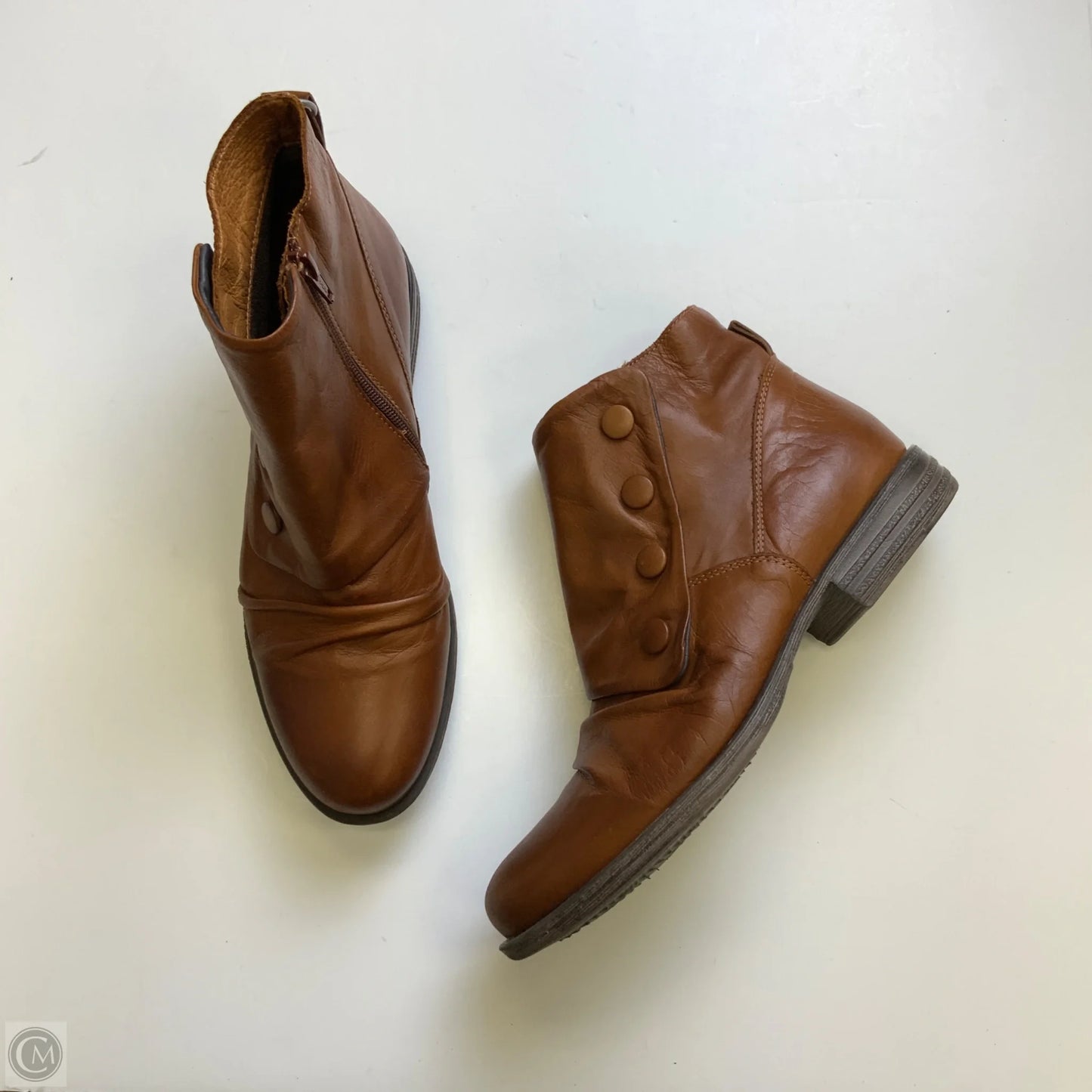 Boots Ankle Flats By Miz Mooz In Tan, Size: 10