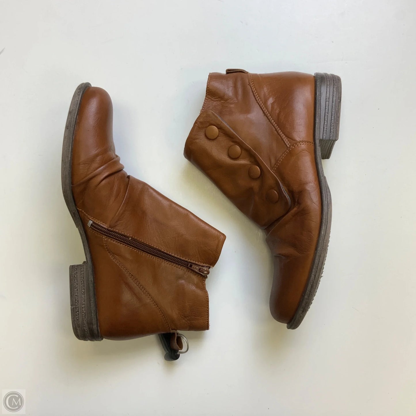 Boots Ankle Flats By Miz Mooz In Tan, Size: 10