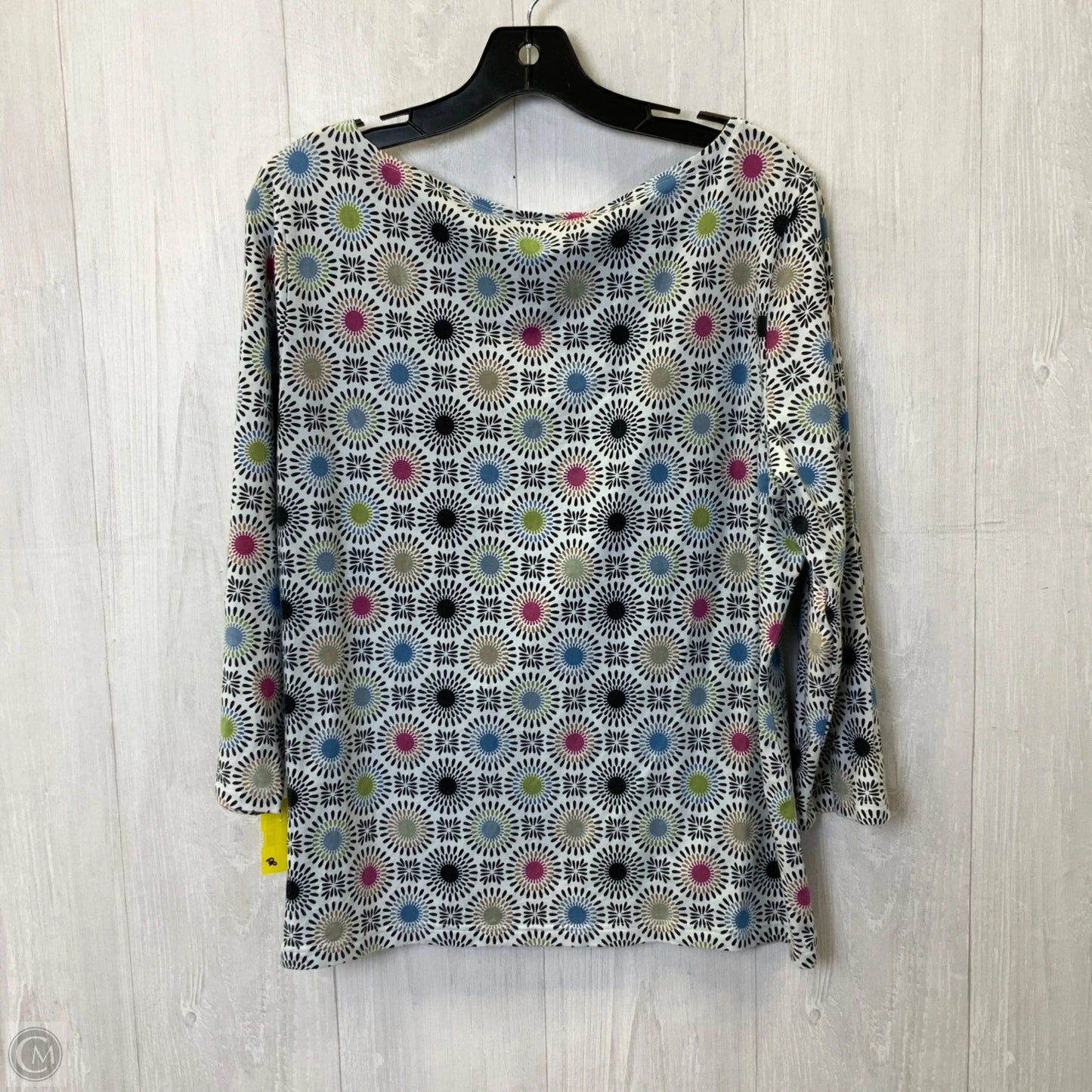 Top 3/4 Sleeve Basic By Talbots In Multi-colored, Size: Xl