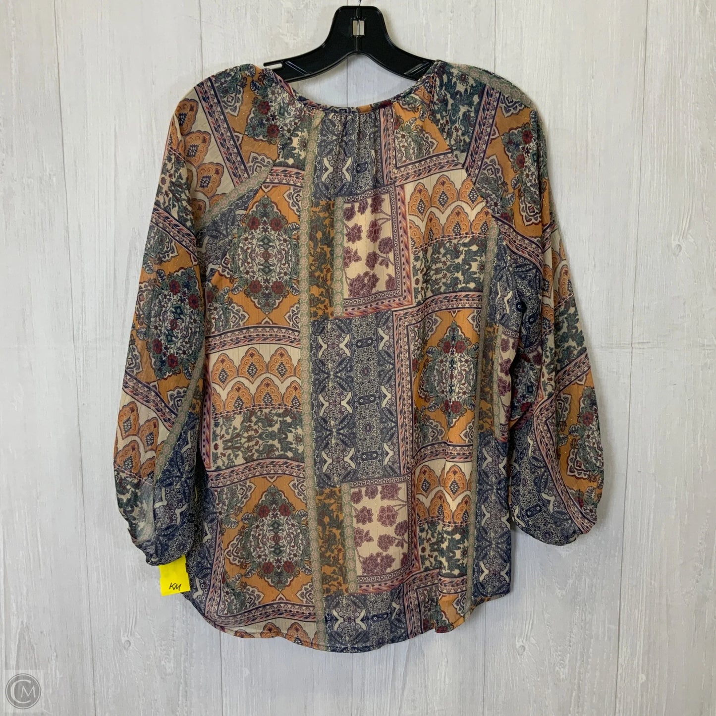 Top 3/4 Sleeve By Clothes Mentor In Multi-colored, Size: M