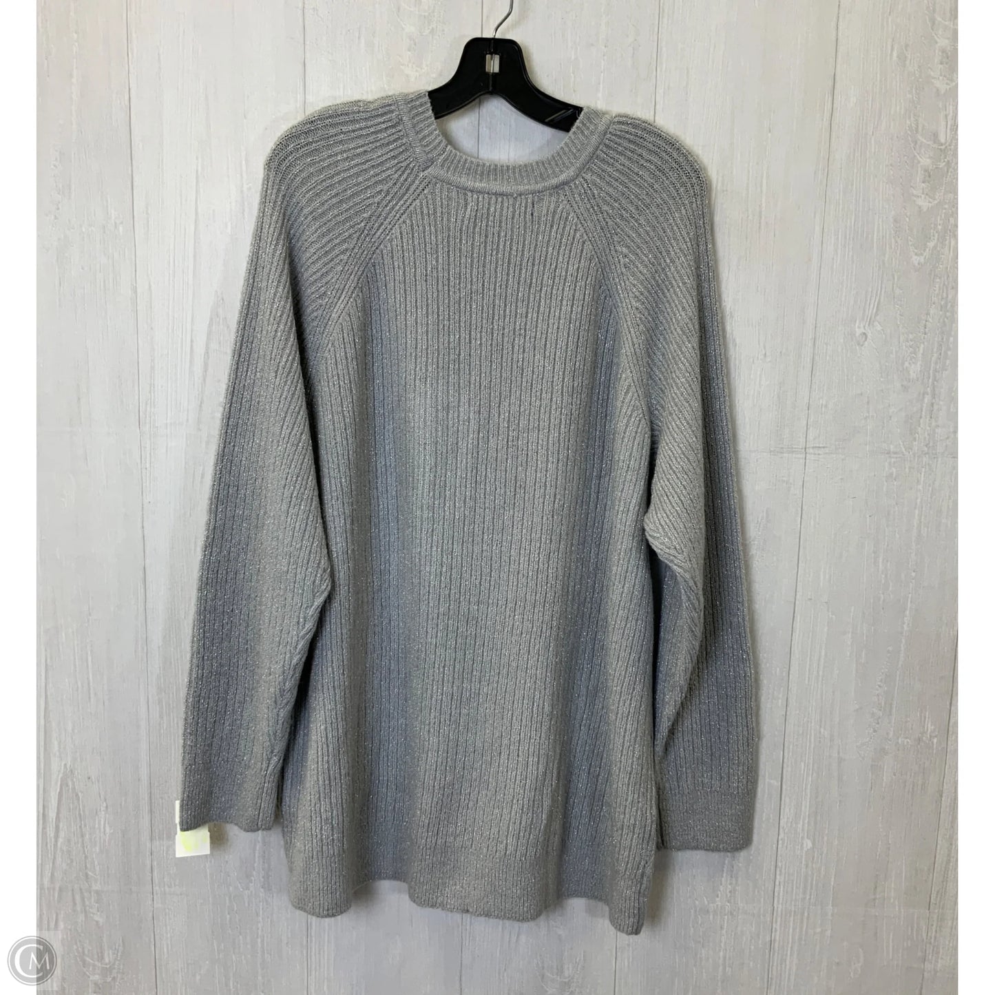 Sweater By Apt 9 In Grey, Size: 2x
