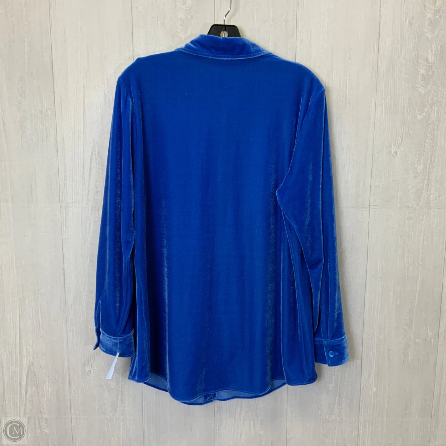 Blouse Long Sleeve By Soft Surroundings In Blue, Size: M