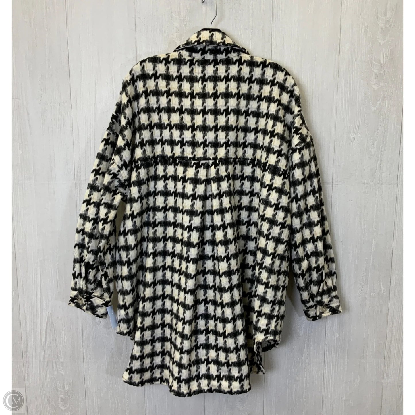 Jacket Shirt By So In Black & White, Size: Xl