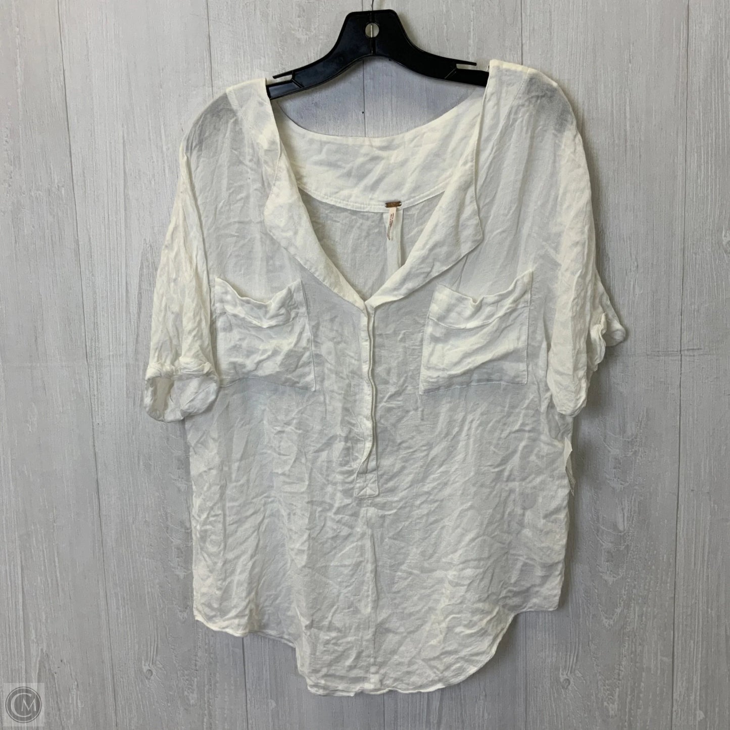 Top Short Sleeve Basic By Free People In White, Size: L