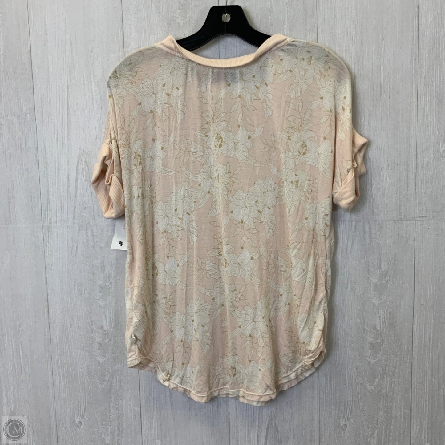 Top Short Sleeve By Koolaburra By Ugg In Pink & White, Size: M