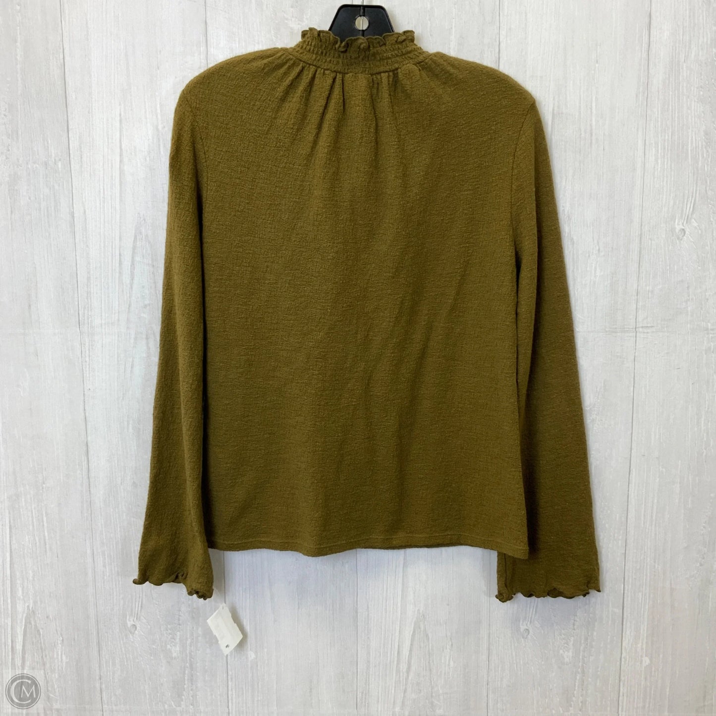 Top Long Sleeve By Madewell In Green, Size: S