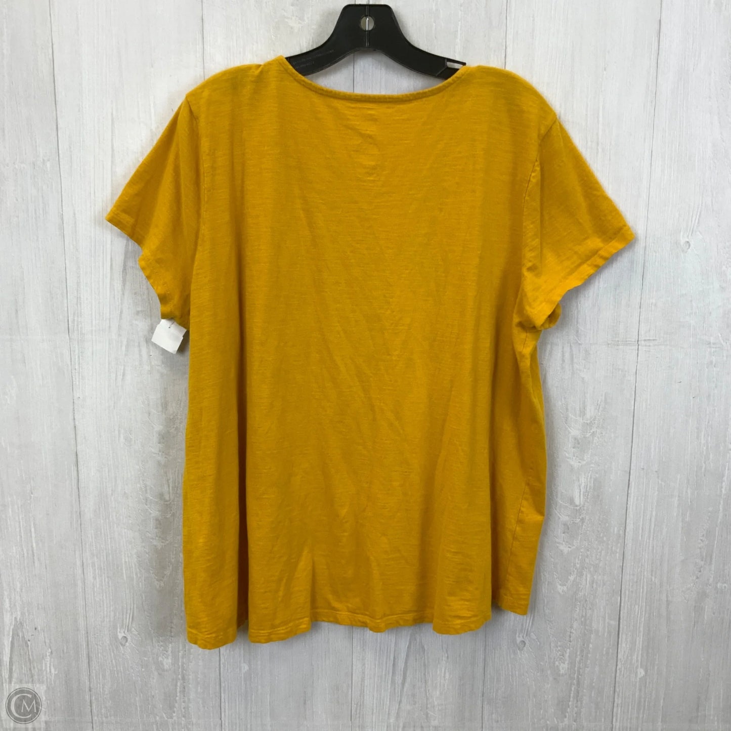Top Short Sleeve By St Johns Bay In Yellow, Size: 2x