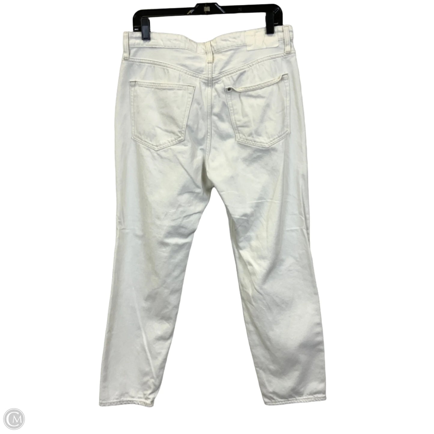 Jeans Straight By H&m In White, Size: 10