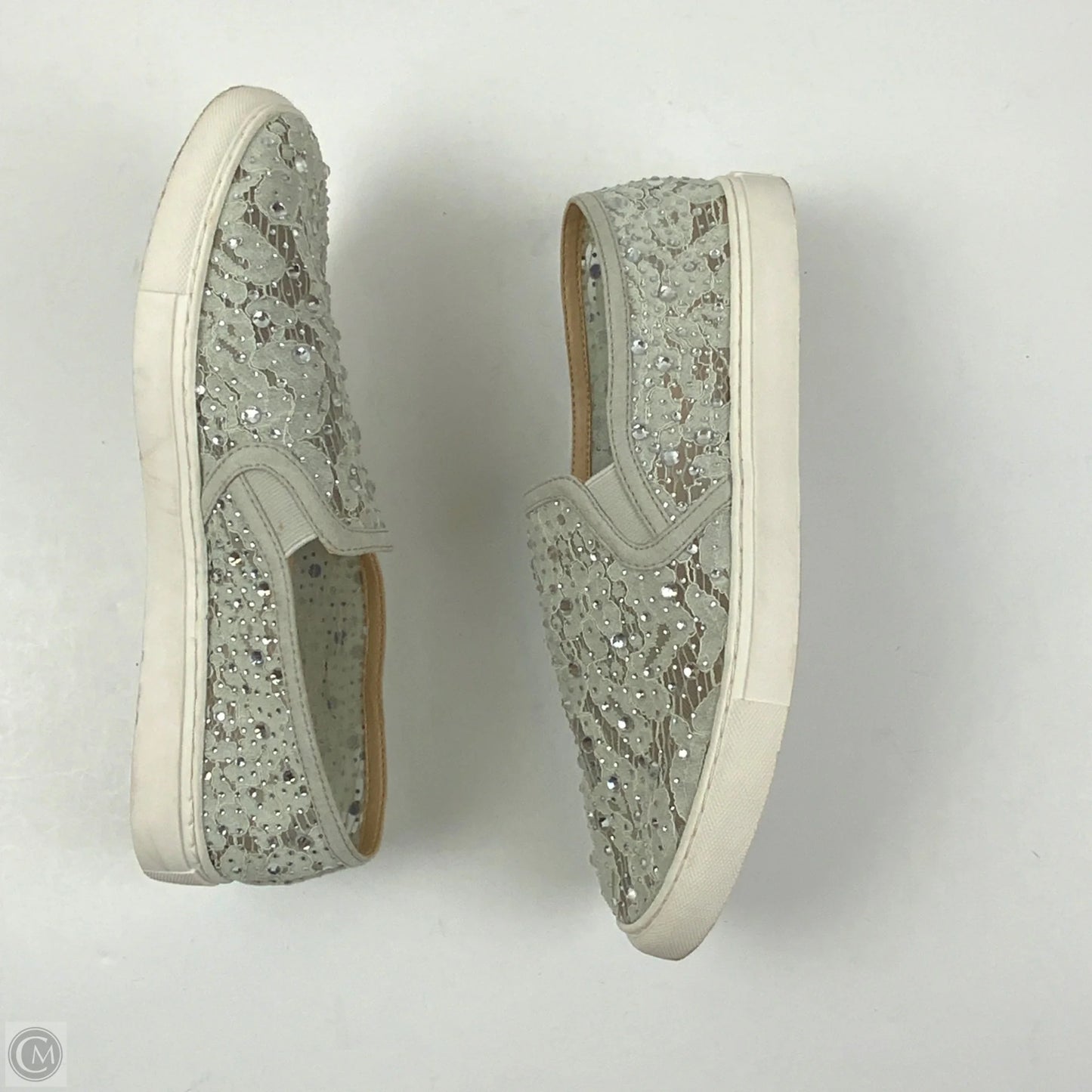 Shoes Sneakers By Alex Marie In Green & White, Size: 9.5