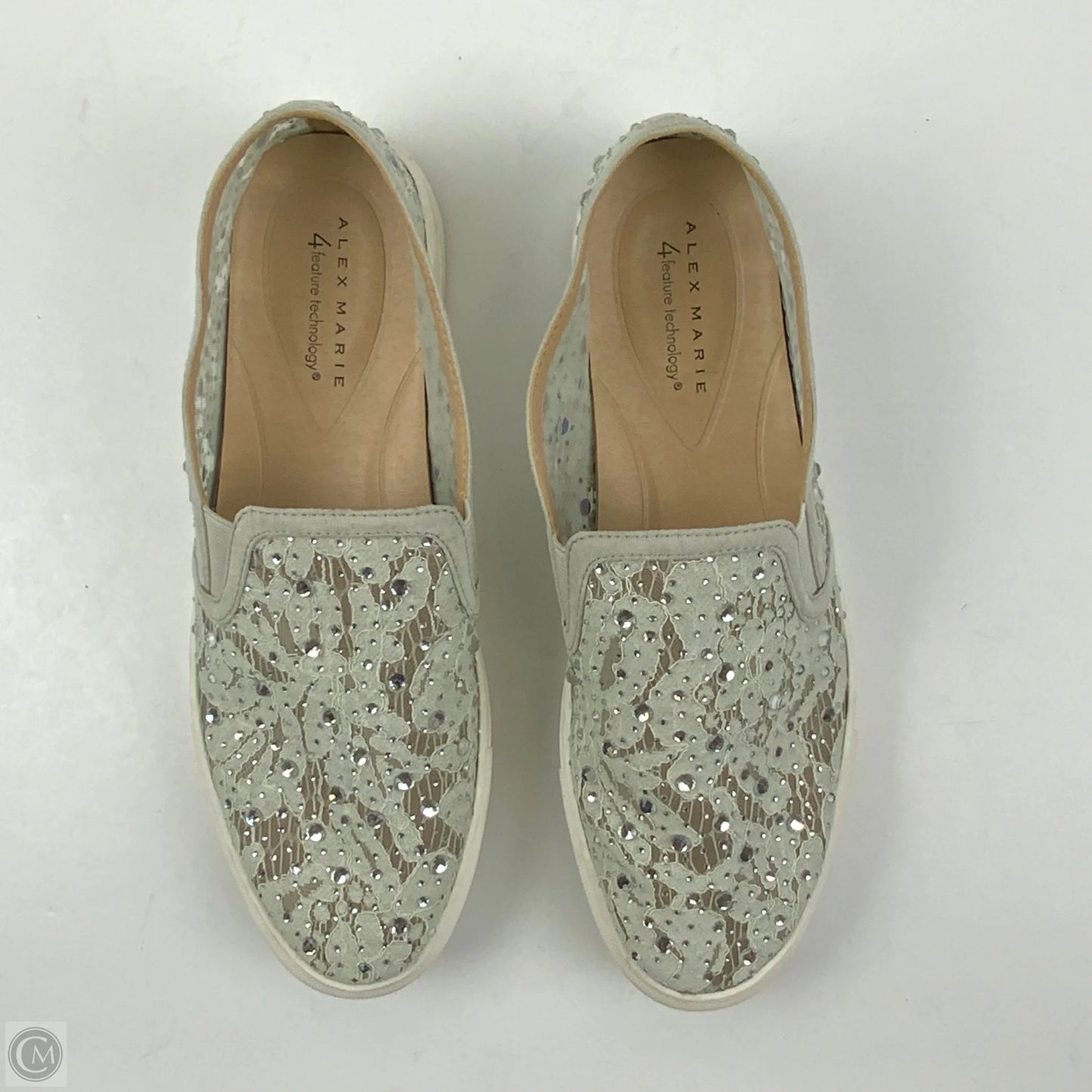 Shoes Sneakers By Alex Marie In Green & White, Size: 9.5