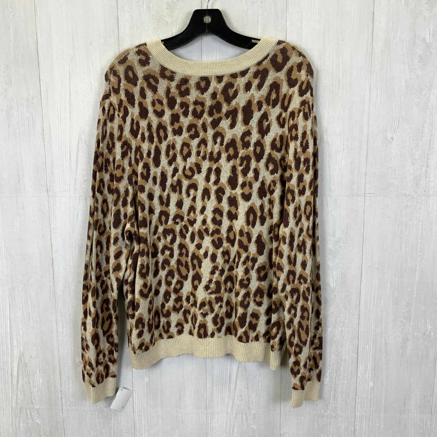 Top Long Sleeve By A New Day In Animal Print, Size: Xl