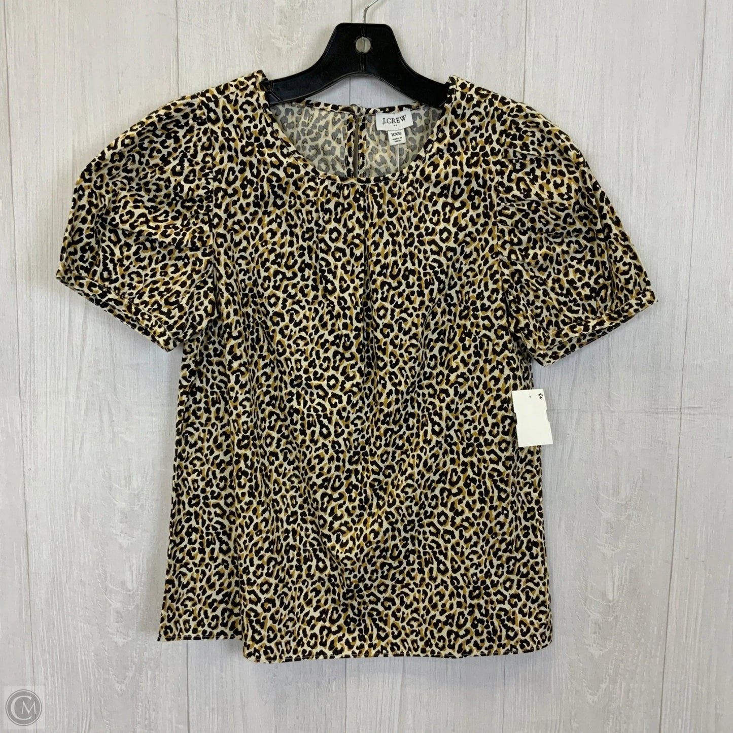 Top Short Sleeve By J. Crew In Animal Print, Size: Xxs