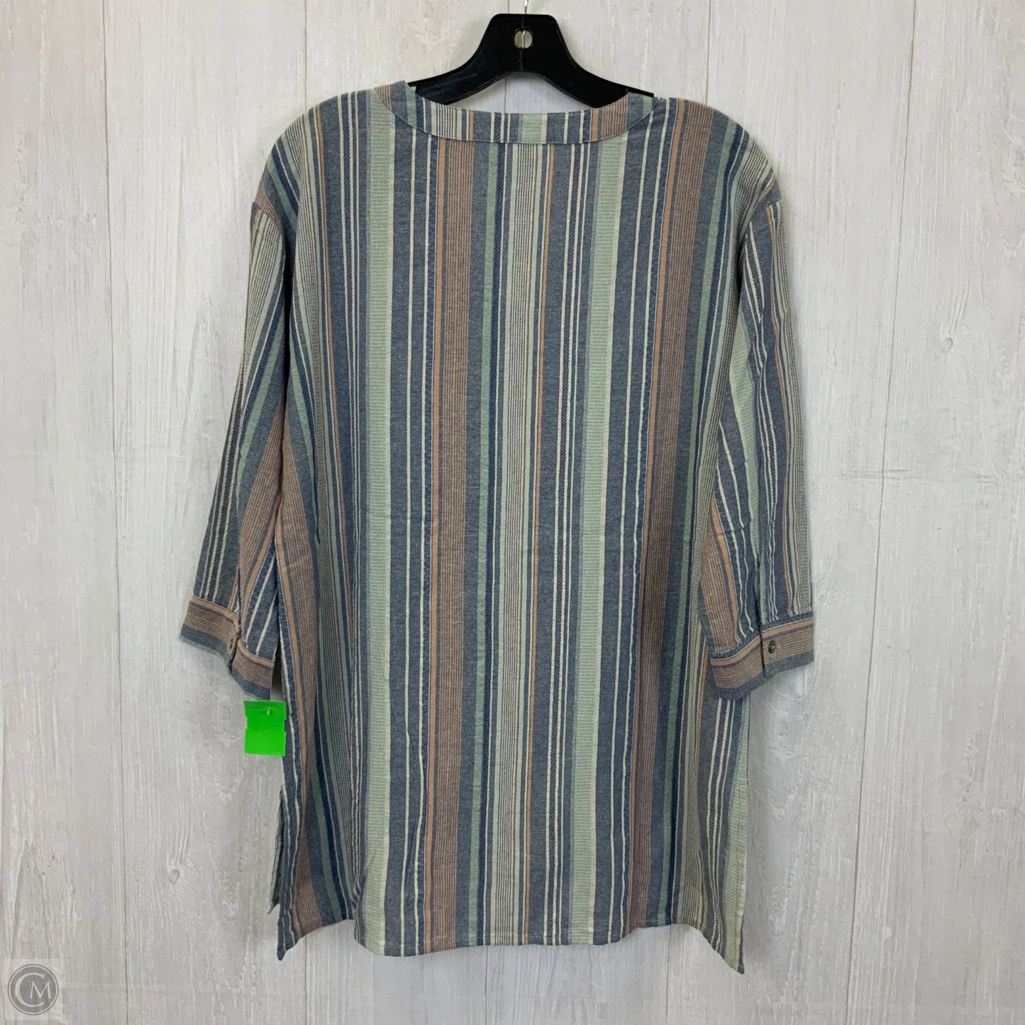 Top 3/4 Sleeve By Christopher And Banks In Striped Pattern, Size: S
