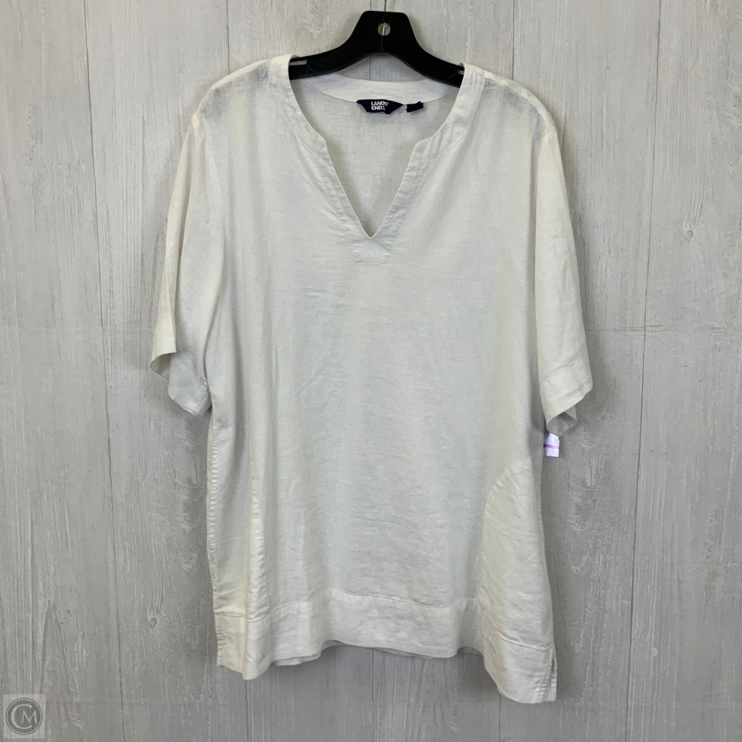 Tunic Short Sleeve By Lands End In White, Size: L