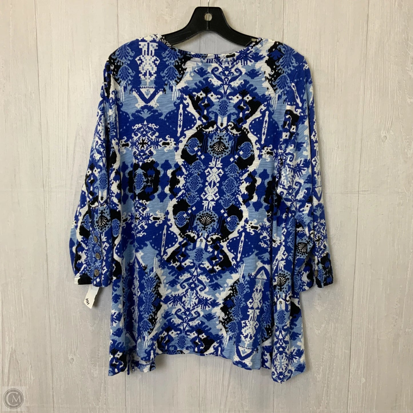 Top 3/4 Sleeve By Chicos In Multi-colored, Size: Xl