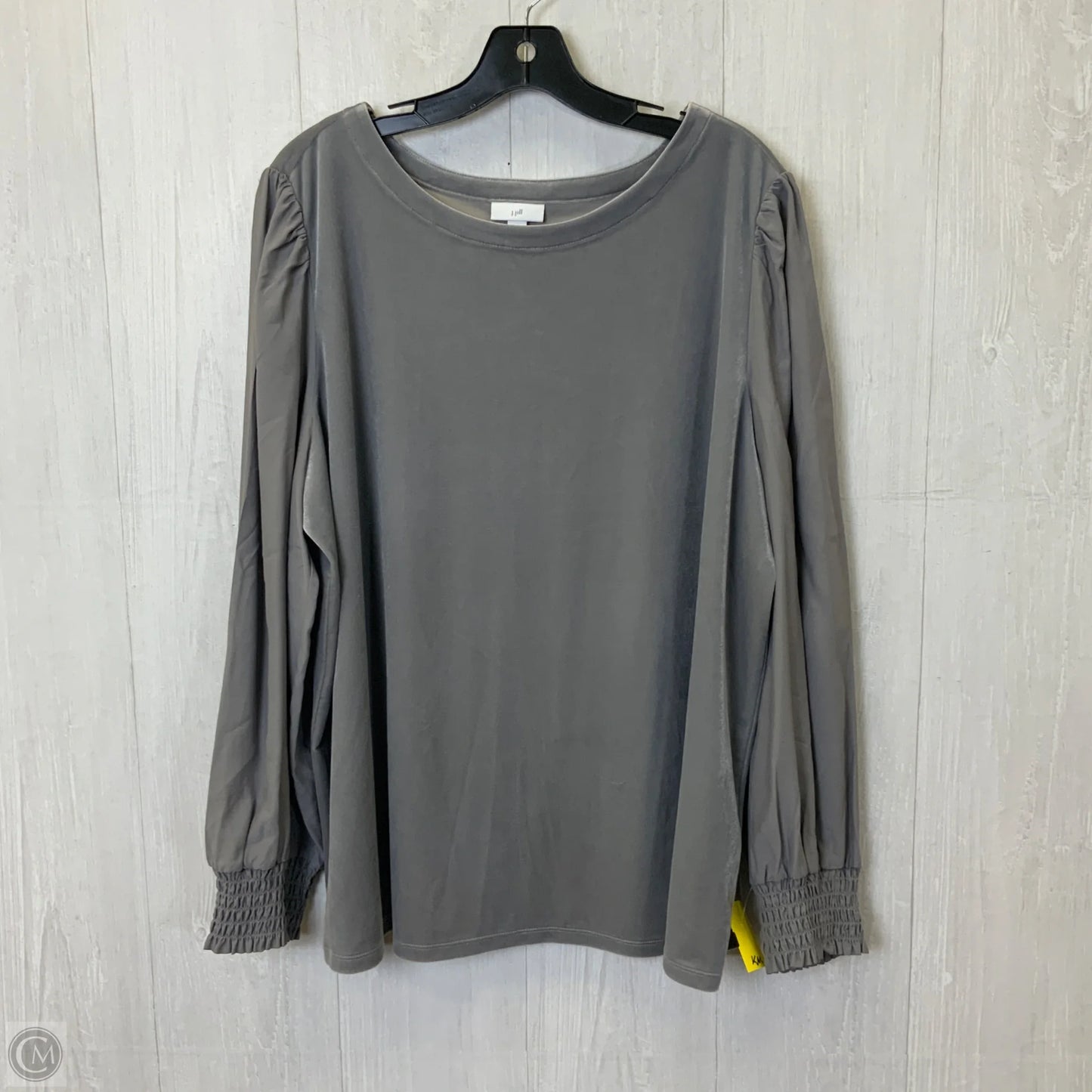 Top Long Sleeve By J. Jill In Grey, Size: 2x