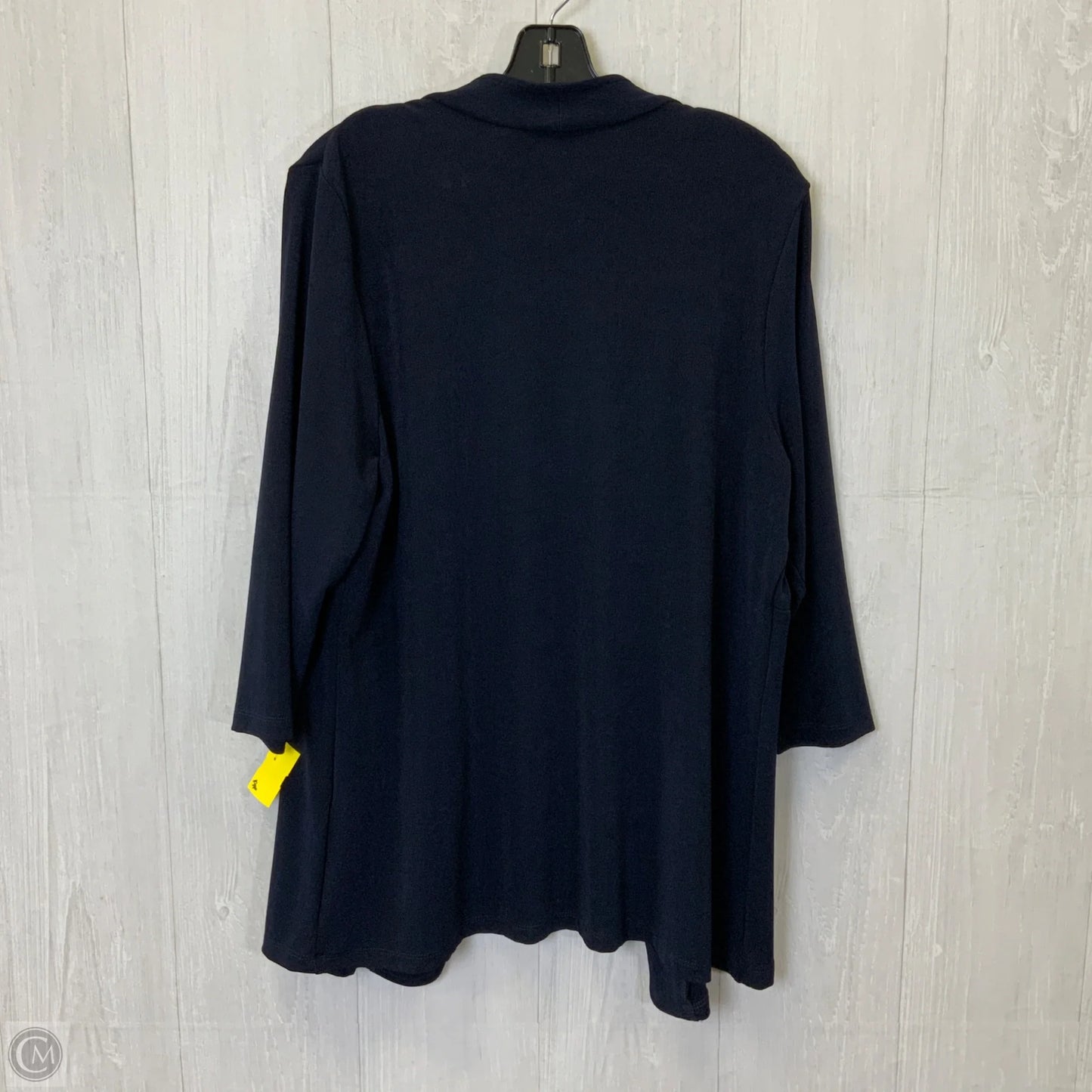 Top 2pc 3/4 Sleeve By Chicos In Blue & Silver, Size: L